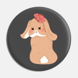 Bailey Looking Back | Bunniesmee Rabbit Year Design Pin