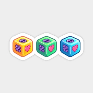 Three dice in a row Magnet