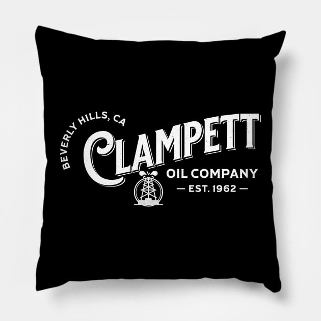 Clampett Oil Company - Est. 1962  Beverly Hills, CA Pillow by BodinStreet