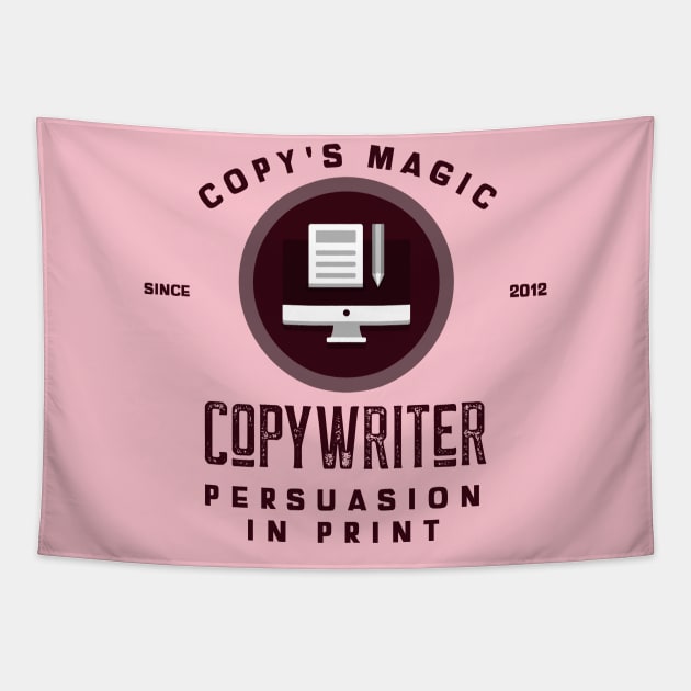 Empower Your Message: Copywriting Champion T-Shirt! Tapestry by PixelPerfectPrintables
