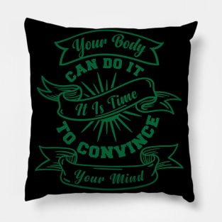 Motivational gym Quote Pillow