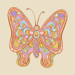 Rainbow vintage butterfly T-Shirt