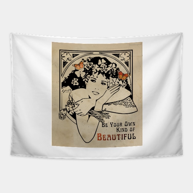 Vintage Woman Design with updated Twist Tapestry by allthumbs