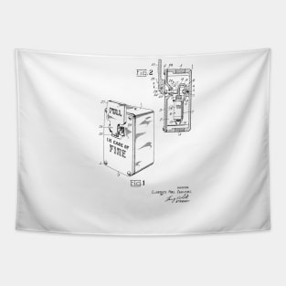 breakable plate switch Fire Alarm Vintage Patent Hand Drawing Tapestry