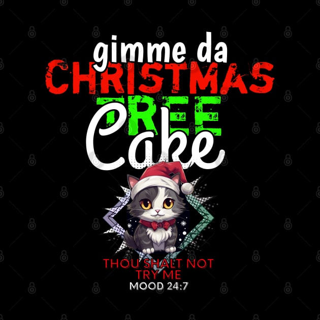 Christmas Tree Cake Cat by MaystarUniverse