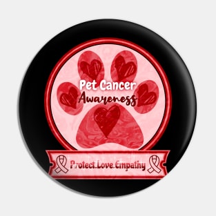 Pet Cancer Awareness First Love Edition Pin