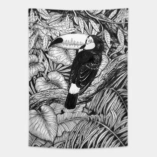 Toucan tropical garden Tapestry