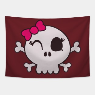 Cute Skull Tapestry