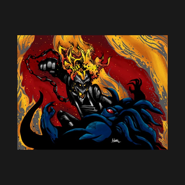 Ghost Rider vs Blackheart by Glen Bosiwang Pop Culture Bonanza!