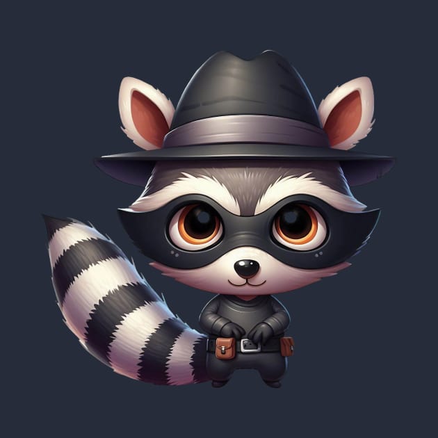 Cute Trash Thief Racoon by Dmytro