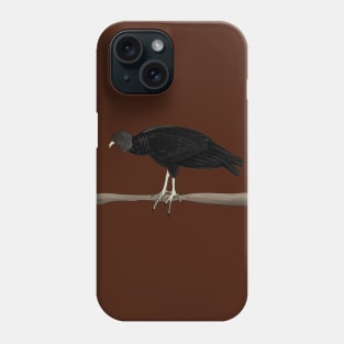 Urubu black vaultor vautour rapace oiseau Phone Case