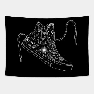 Taurus high tops - Black &amp; White Tapestry