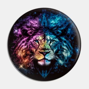 Lion Cosmos Colourful Pin