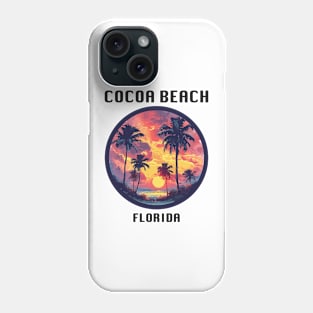 Cocoa Beach Florida (with Black Lettering) Phone Case