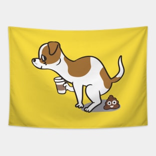 Coffee makes me poop Jack Russell Terrier Tapestry