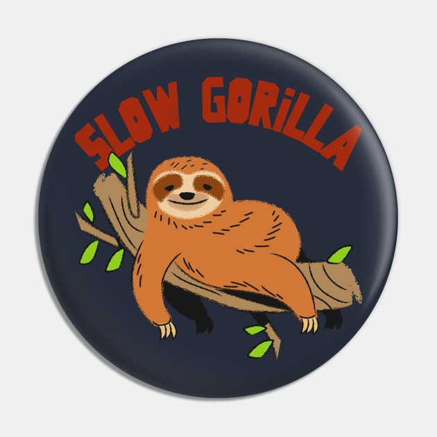 Slow Gorilla Pin by nightDwight