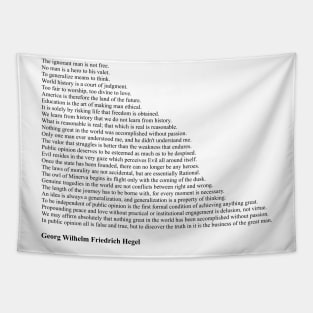 Hegel Quotes Tapestry