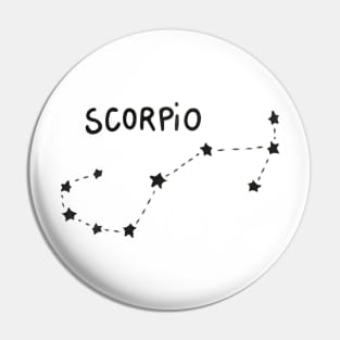 Zodiac Sign - Scorpion Black Pin