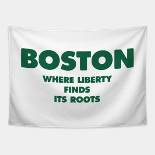 Boston Freedom Roots Logo - Where Liberty Finds its Roots Tapestry