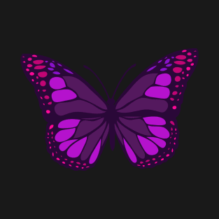 Colorful Purple Butterfly design! Amazing Color Pattern! T-Shirt