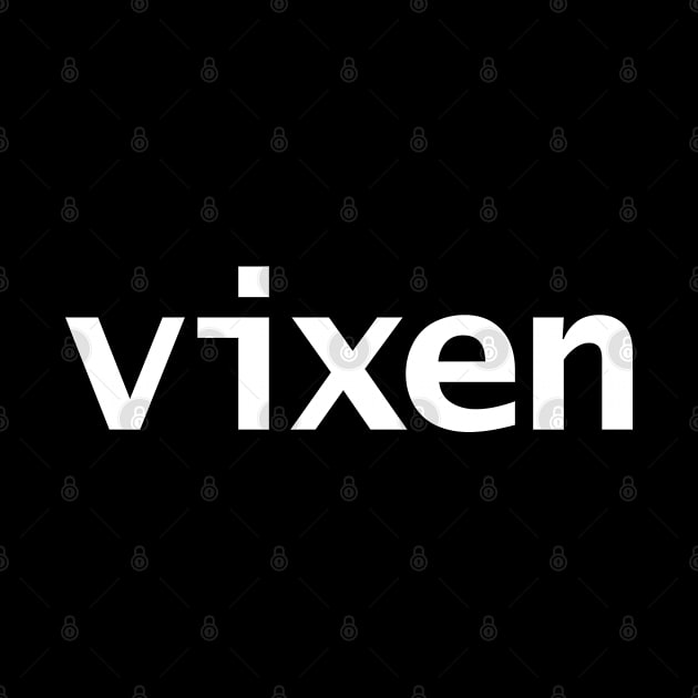 Vixen Minimal Typography by ellenhenryart