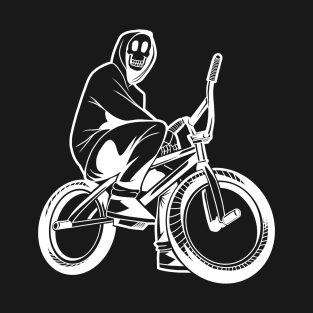 Skeleton in bmx bicycle T-Shirt