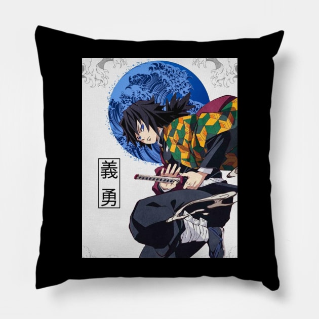 GIYU TOMIOKA MERCH VTG Pillow by funnymushroomz