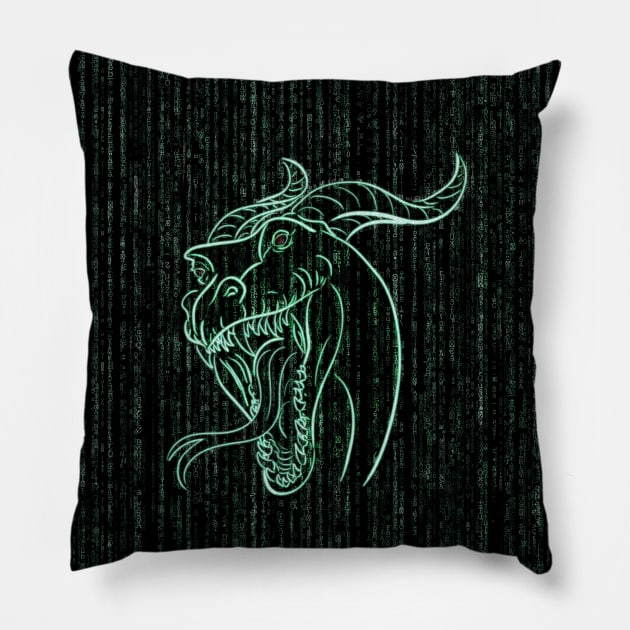 Wyrm in the Shell Pillow by Taellosse