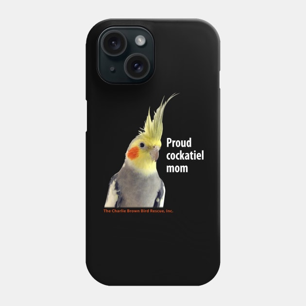 CB cockatiel mom - white type Phone Case by Just Winging It Designs