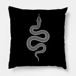 Snake Illustration minimalist aesthetic Pillow