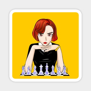 beth the queen and champion in chess games Magnet