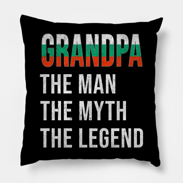 Grand Father Bulgarian Grandpa The Man The Myth The Legend - Gift for Bulgarian Dad With Roots From  Bulgaria Pillow by Country Flags