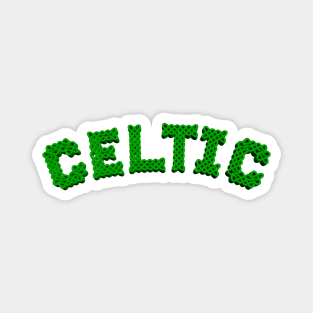 Celtic Text In Green Magnet