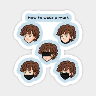 Andrey wearing mask in multiple ways Magnet