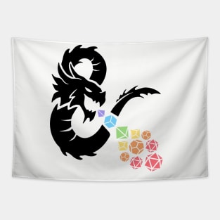 8 Shaped Dragon Rainbow Dice Fire Tapestry