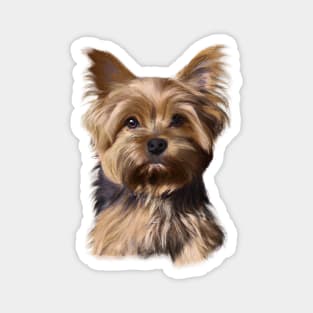 Cute Yorkshire Terrier Drawing Magnet