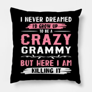 I Never Dreamed I'D Grow Up To Be A Crazy Grammy Here I Am Pillow