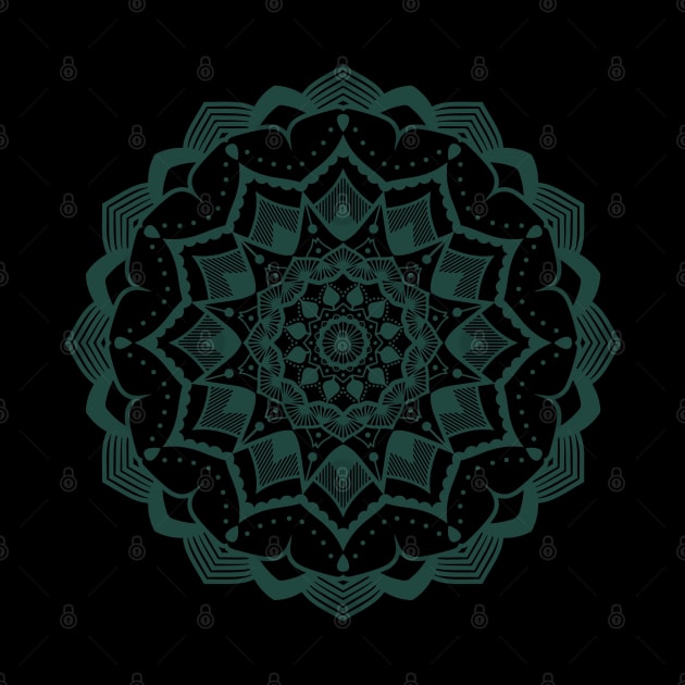 Green Intricate Mandala Pattern by busines_night