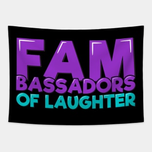 Funny Family Laughter Ambassadors Reunion Tapestry