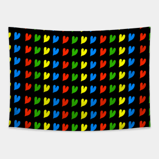 Colorful Hearts Tapestry