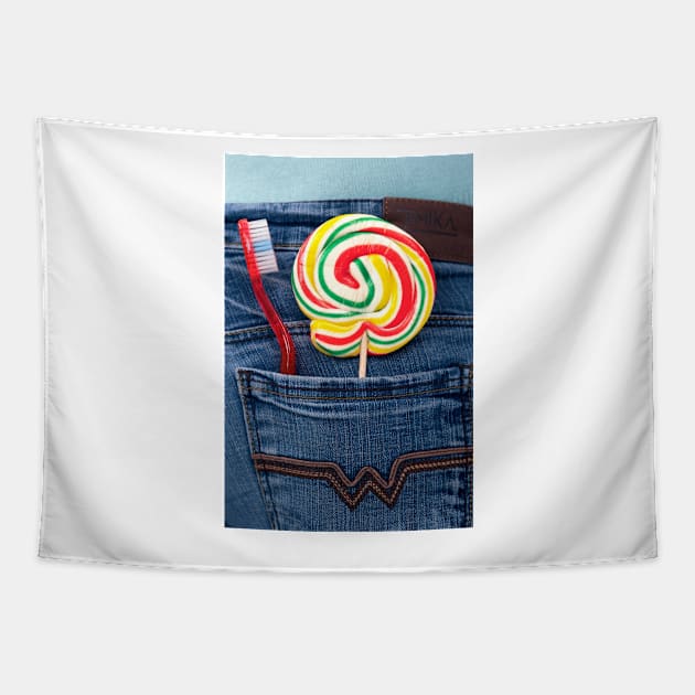 Dental hygiene, conceptual image (C009/8137) Tapestry by SciencePhoto