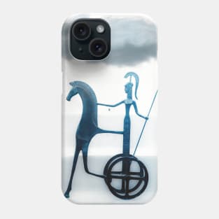 Ancient Figure In A Blue Mood Phone Case
