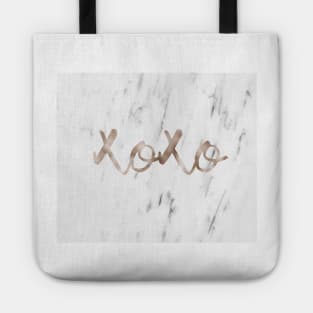 Rose gold marble XOXO Tote