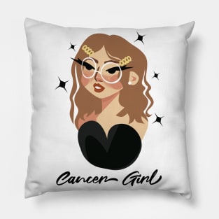 Cancer Girl Zodiac Sign Astrology Pillow