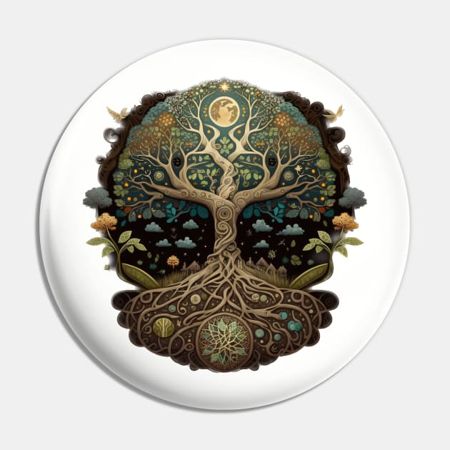 Tree of Life - Designs for a Green Future Pin by Greenbubble