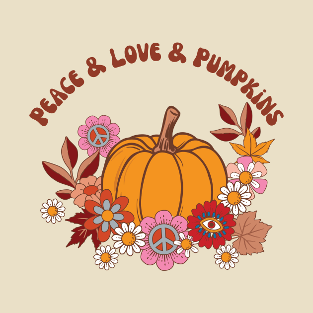 Peace Love Pumpkins by Rusty Ruby