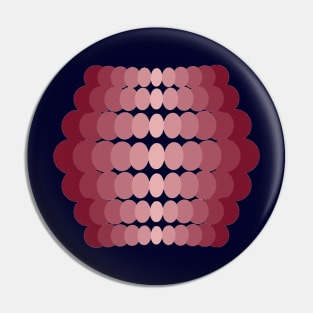 Abstract red geometric circle pattern Pin