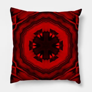 Beautiful bold red and black kaleidoscope Pillow