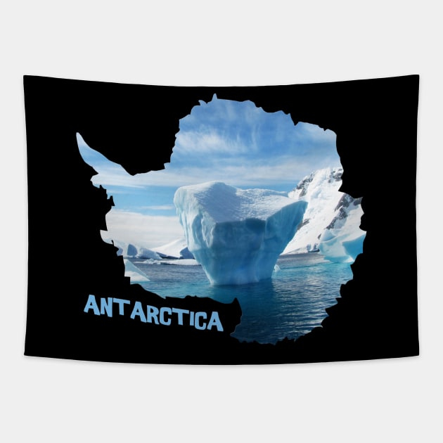 Antarctica Coastline Tapestry by gorff