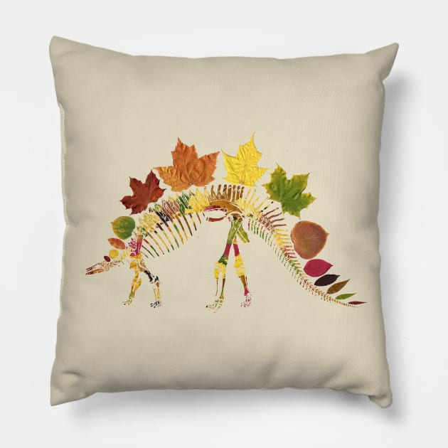 Leafosaurus Pillow by TaylorRoseMakesArt